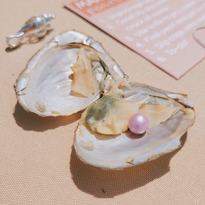 Viral Original Pearl Pendant Set